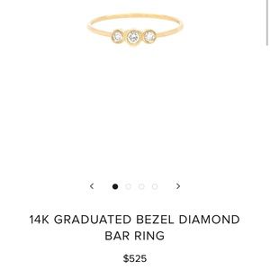 Zoe chicco 14k- 3 bezel diamond stacking ring